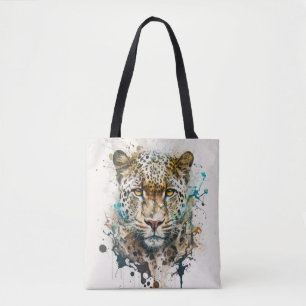 Bolso De Tela Panther Retrato de Animales Pintando Vida Silvestr