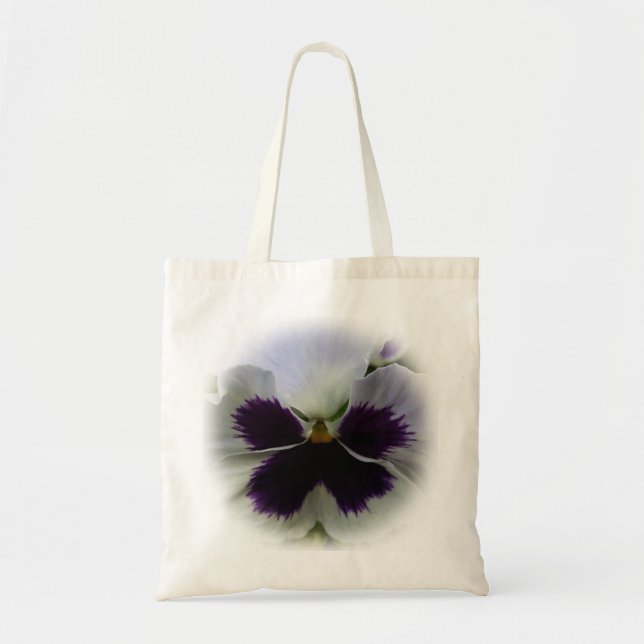Bolso De Tela Pañuelo morado y blanco (Frente)