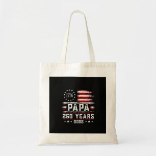 Bolso De Tela Papa Americano Bandera 250 Años 4 de Julio Abuelo
