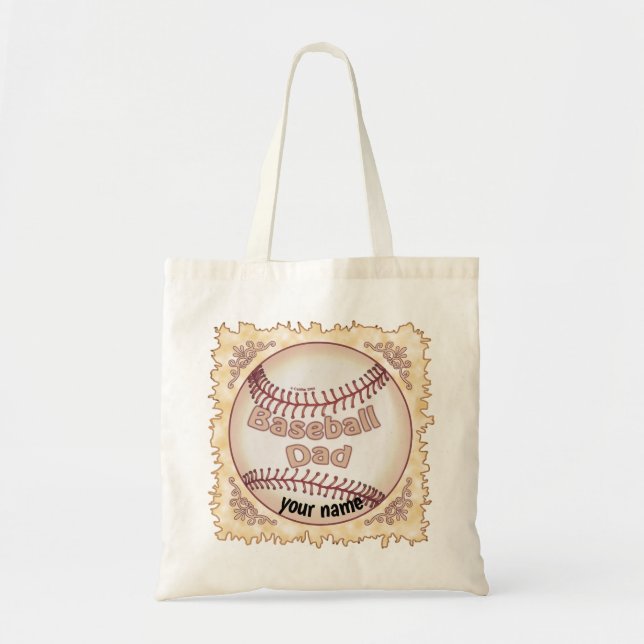 Bolso De Tela Papá de béisbol  (Frente)