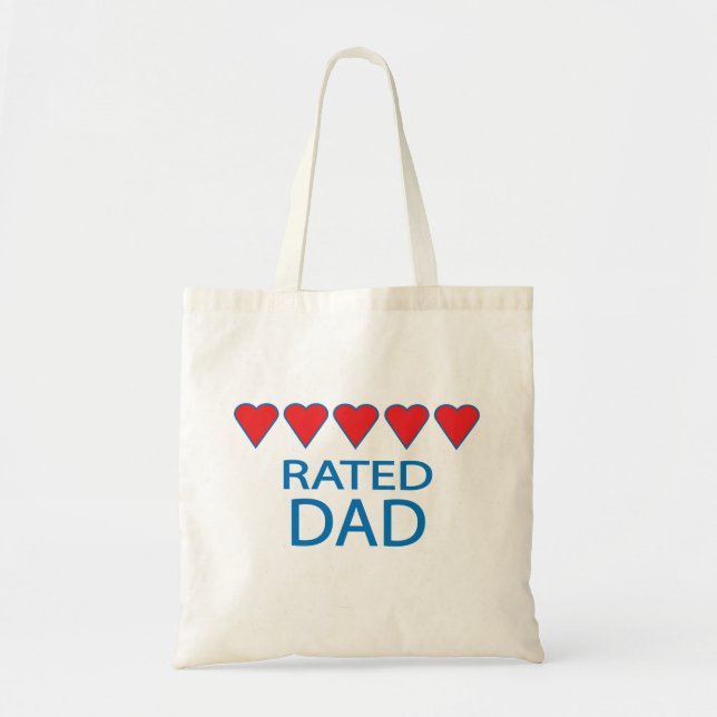 Bolso De Tela Papá de cinco corazones (Frente)