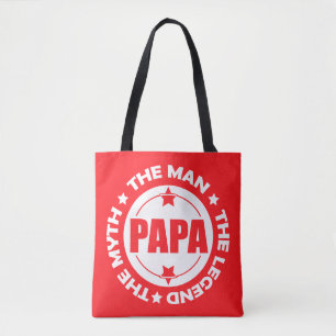 Bolso De Tela Papá. El Hombre. El Mito. La Leyenda.
