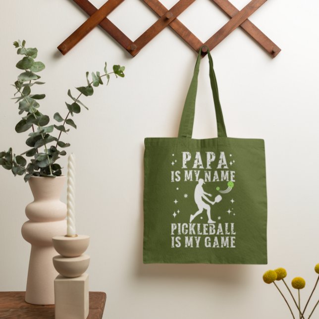 Bolso De Tela PAPA es mi nombre PICKLEBALL es mi regalo para DAD (Subido por el creador)