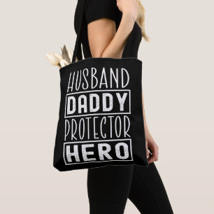 Bolso De Tela Papá Esposo Protector Hero Veterano Papá