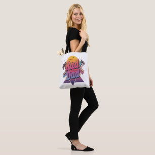 Bolso De Tela Papá Genial – Estilo Neon Retro de los 80 para Pad