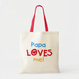 Bolso De Tela Papa me ama camisetas y regalos