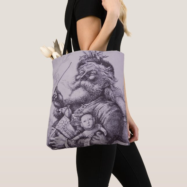Bolso De Tela Papá Noel (Detalle)
