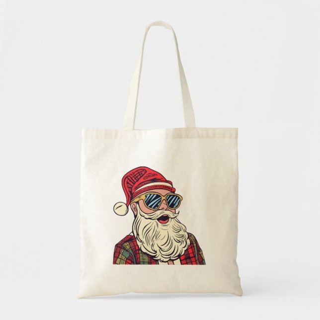 Bolso De Tela Papá Noel - Divertido (Frente)