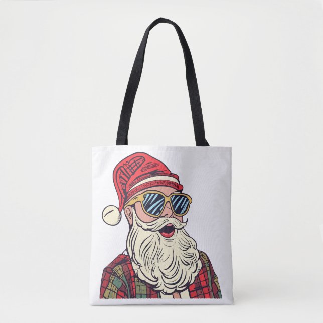 Bolso De Tela Papá Noel - Divertido (Anverso)