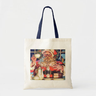 Bolso De Tela Papá Noel en casa