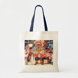 Bolso De Tela Papá Noel en casa