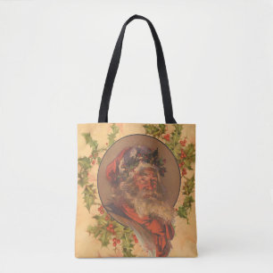 Bolso De Tela Papá Noel Leyendecker Antiguo Victoriano
