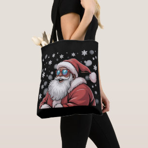 Bolso De Tela Papá Noel negro africano americano Navidad Xmas