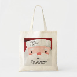 Bolso De Tela Papá Noel personalizado Feliz Navidad