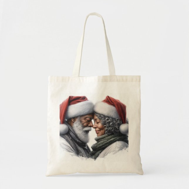 Bolso De Tela Papá Noel y la Sra. Claus Tote Bag (Frente)