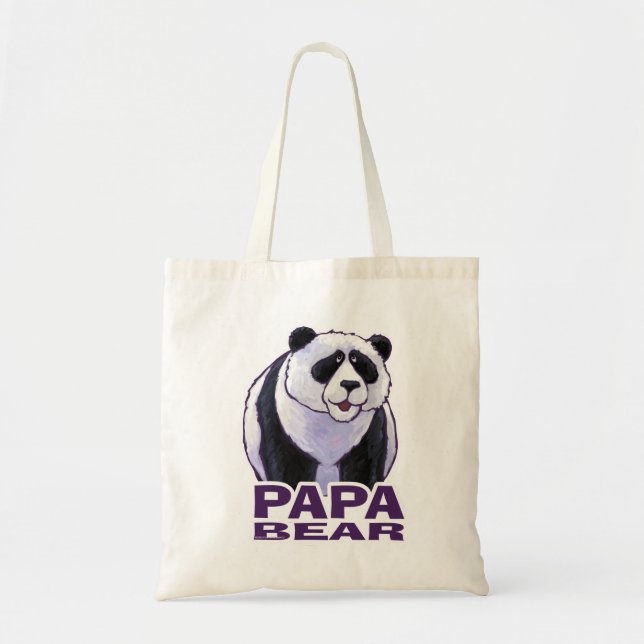 Bolso De Tela Papá Oso Panda (Frente)