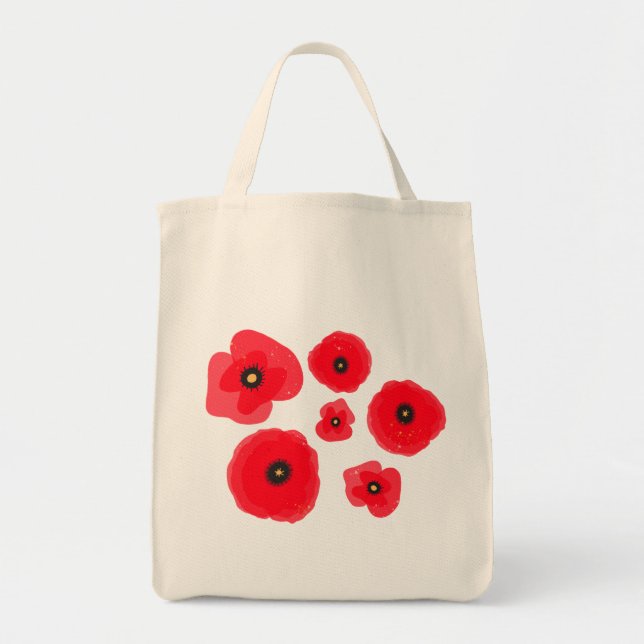 Bolso De Tela Papas en flor (Frente)