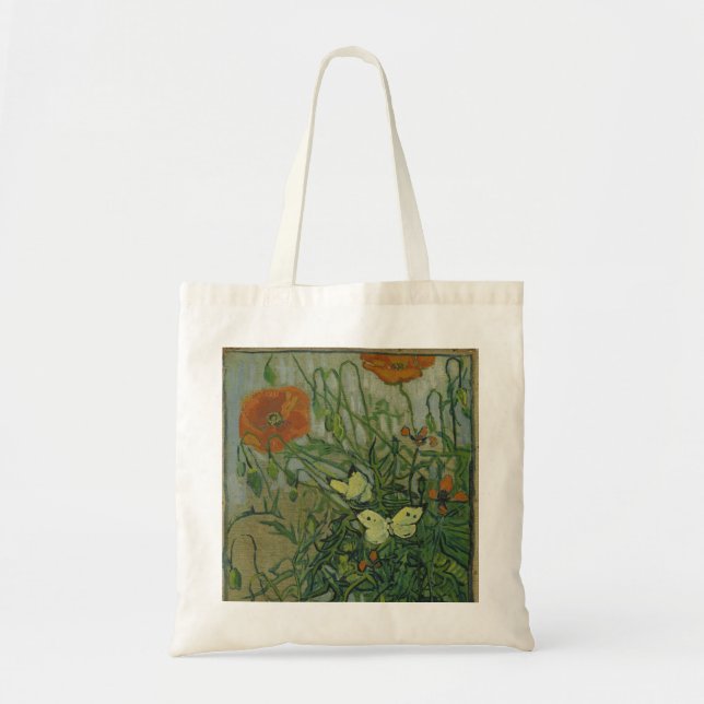 Bolso De Tela Papas y mariposas de Vincent Van Gogh (Frente)