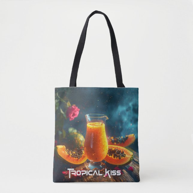 BOLSO DE TELA PAPAYA - TROPICAL KISS (Anverso)