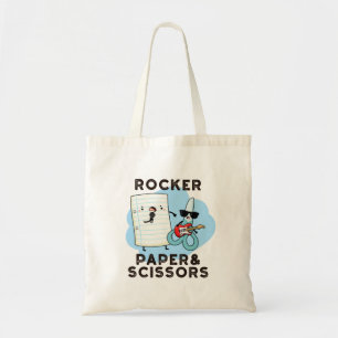 Bolso De Tela Papel De Cohetes Y Tijeras Divertido Juego Pun