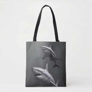 Bolso De Tela Papel de fondo sobre la vida salvaje de los tiburo