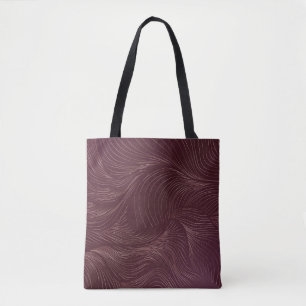 Bolso De Tela Papel de oro de lujo. Patrón Art Decó. Vintage