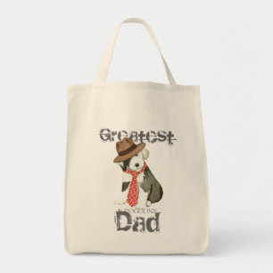 Bolso De Tela Papel de perro pastor inglés viejo