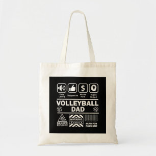 Bolso De Tela Papel de voleibol con contenido gracioso de padre