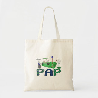 Bolso De Tela Papel del niño de cumpleaños hoyo en uno golf depo