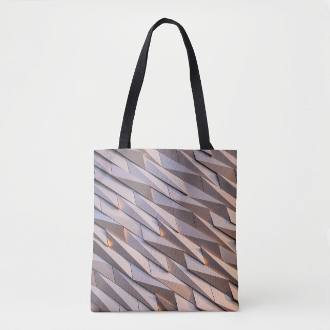 BOLSO DE TELA PAPEL DIGITAL GRIS (Anverso)