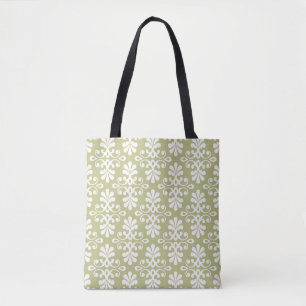Bolso De Tela Papel pintado floral del damasco