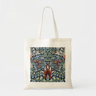 Bolso De Tela Papel pintado floral Morris Navy Blue Snakeshead