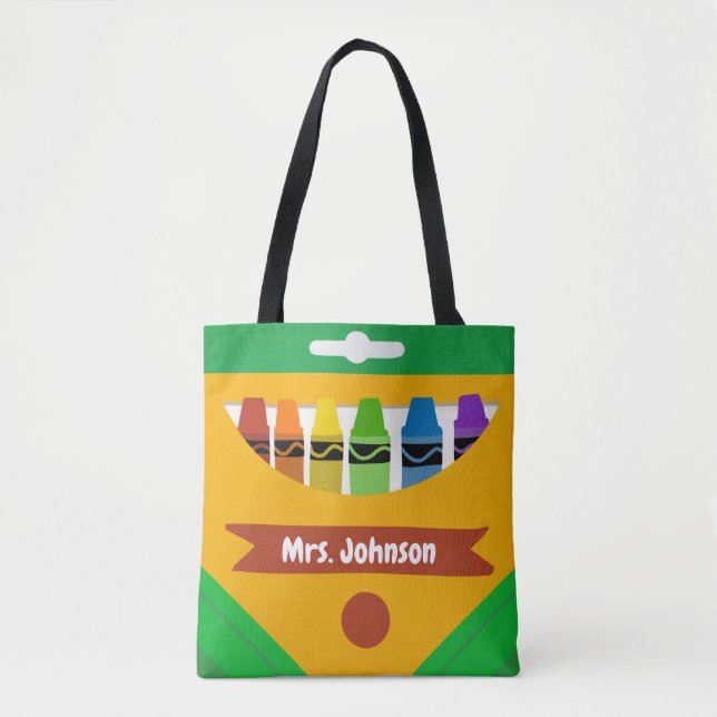 Bolso De Tela Papel portátil Crayon reversible Tote Bag (Anverso)