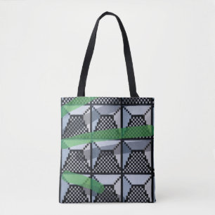 Bolso De Tela Papel tapiz negro, verde y negro
