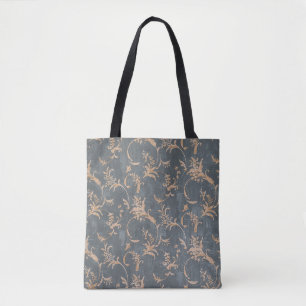 Bolso De Tela Papel tapizado antiguo retro vintage floral sobre 
