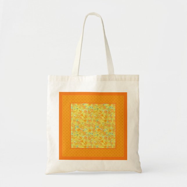 Bolso De Tela Papeles dorados y puntos de polka (Frente)