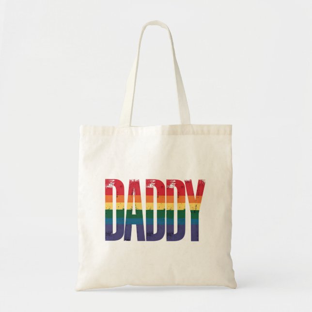 Bolso De Tela Papi Día del Arcoiris, mes del orgullo gay (Frente)