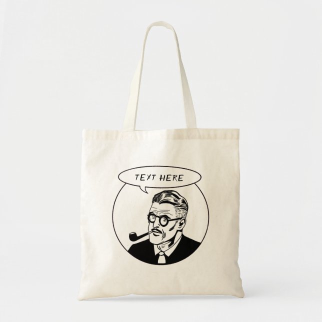 Bolso De Tela Papi dice "Texto Personalizar" (Frente)