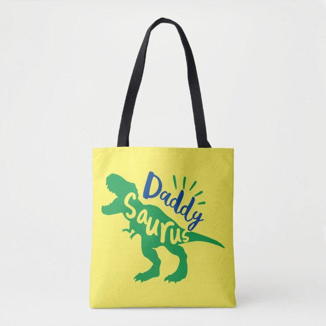 Bolso De Tela Papi Saurus T-Rex Silhouette (Anverso)
