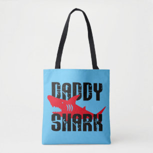 Bolso De Tela Papi Shark Worn Graphic