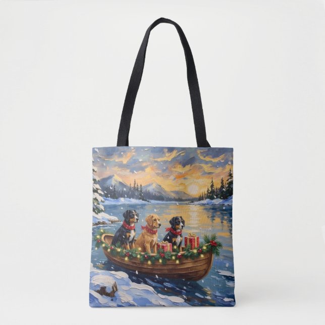 Bolso De Tela Papillon Navidad Barco Fiesta (Anverso)