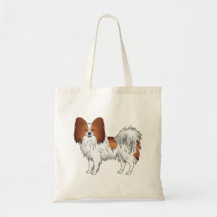 Bolso De Tela Papillon Rojo Y Blanco Perro De Dibujos Animados L