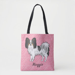 Bolso De Tela Papillon Tricolor Lindo Dibujo Animado Sobre Coraz