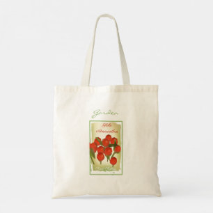 Bolso De Tela Paquete Semilla de color de agua de flores rojas
