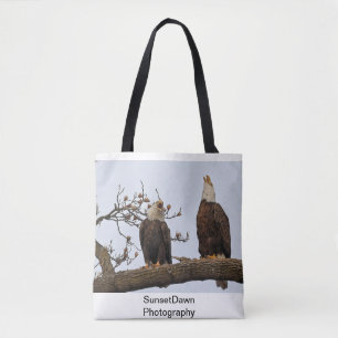 Bolso De Tela Par de águila calva