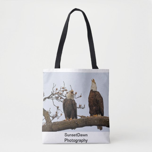 Bolso De Tela Par de águila calva (Anverso)