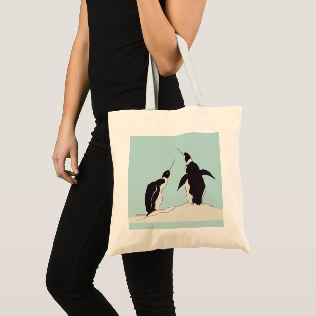 Bolso De Tela par de pingüinos (Anverso (producto))
