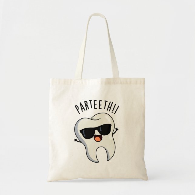 Bolso De Tela Par-Dulces Diversos Puns Dentales (Frente)