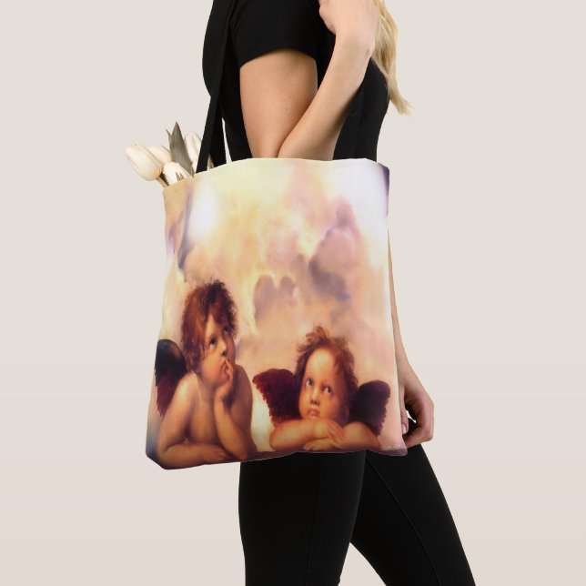 Bolso De Tela Par Putti de ángeles (Detalle)