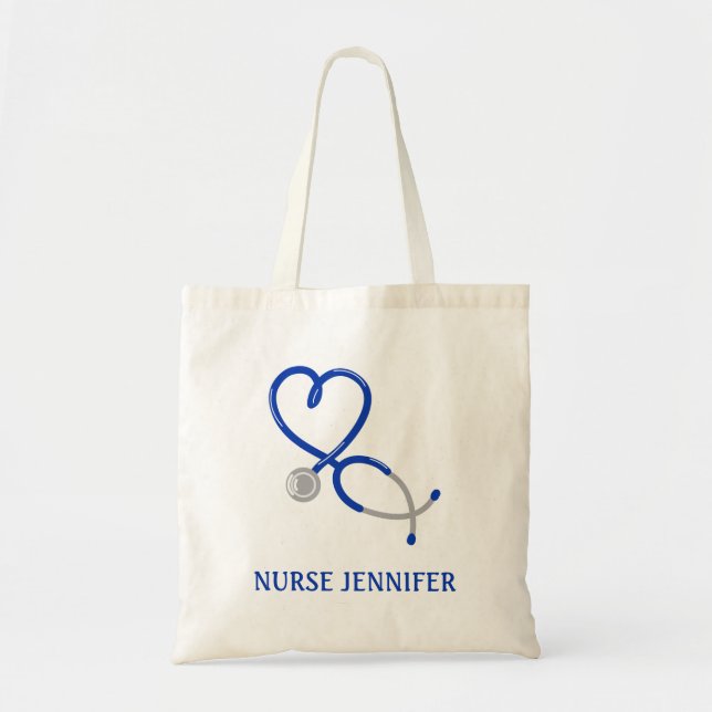 Bolso De Tela Para Médicas y enfermeras Estetioscopio Personaliz (Frente)